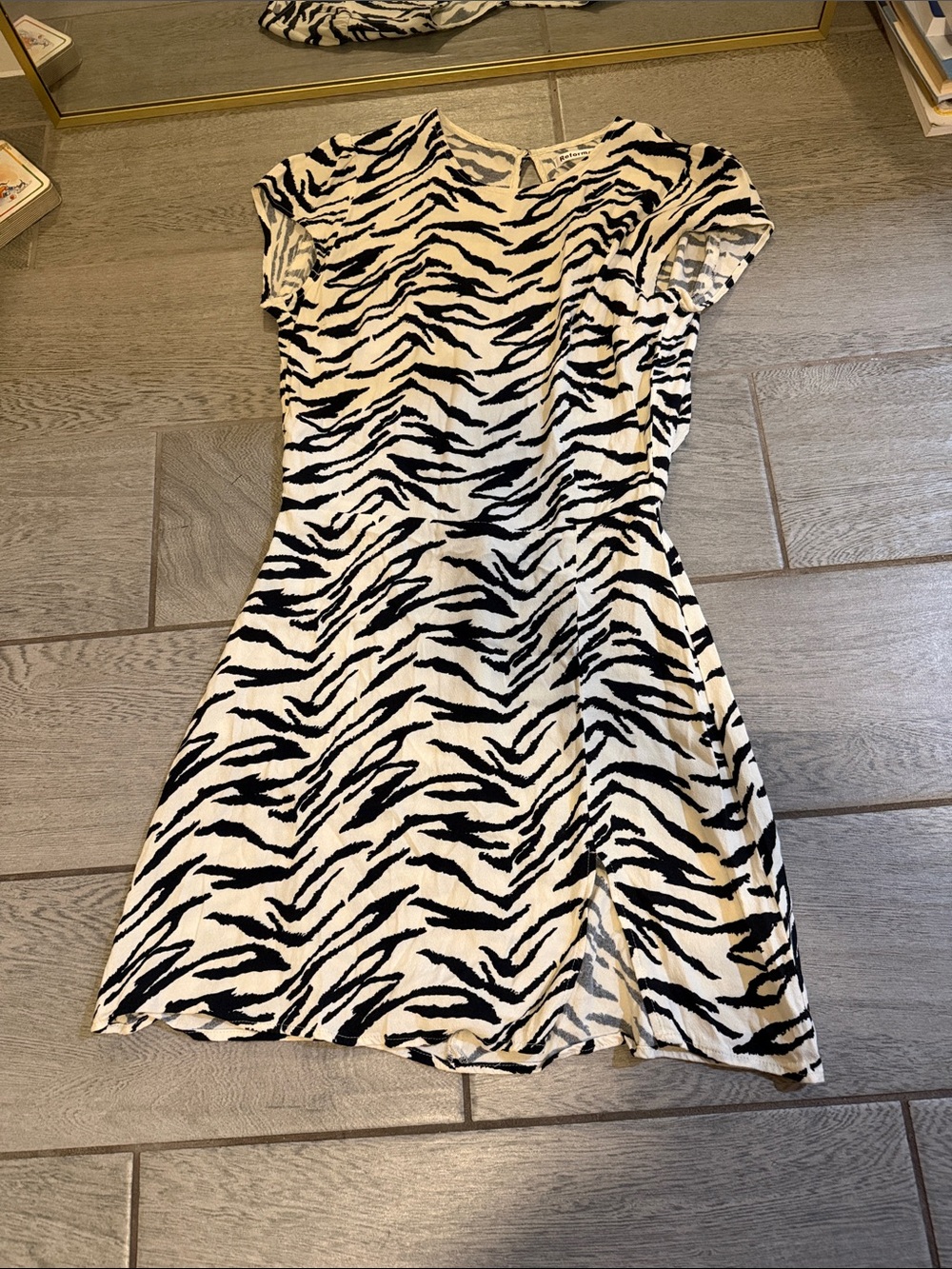 Reformation Zebra Dress